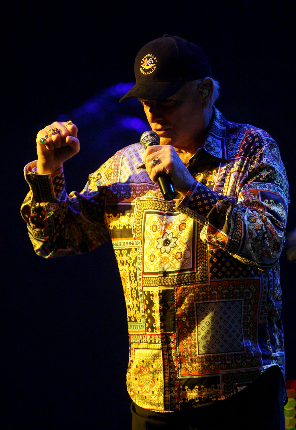 Original band member Mike Love and The Beach Boys perform at Mississippi Moon Bar inside Diamond Jo Casino on Saturday.    PHOTO CREDIT: Nicki Kohl