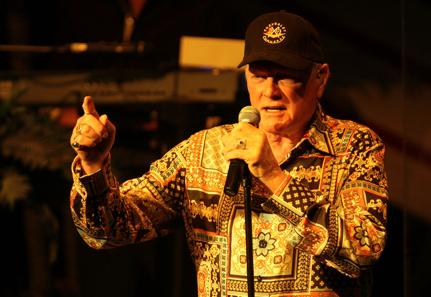 Original band member Mike Love and The Beach Boys perform at the Mississippi Moon Bar inside Diamond Jo Casino on Saturday.    PHOTO CREDIT: Nicki Kohl