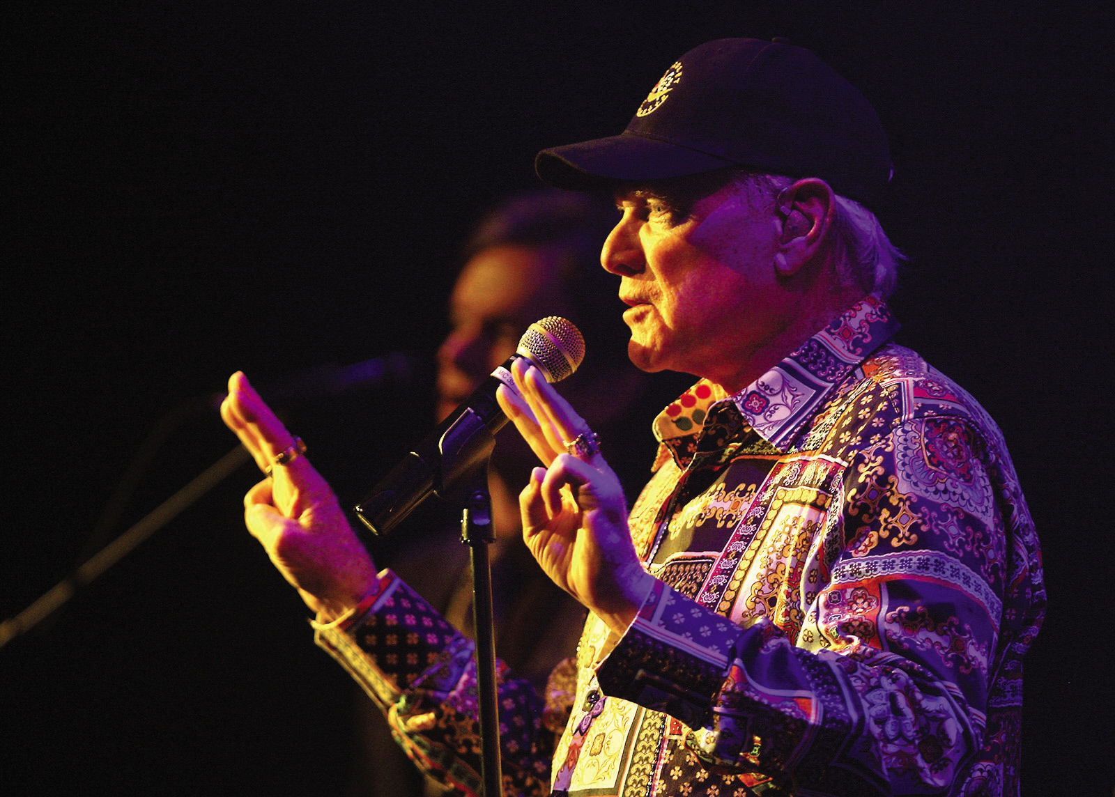 Original band member Mike Love and The Beach Boys perform at the Mississippi Moon Bar in the Diamond Jo Casino on Saturday. PHOTO CREDIT: Nicki Kohl
