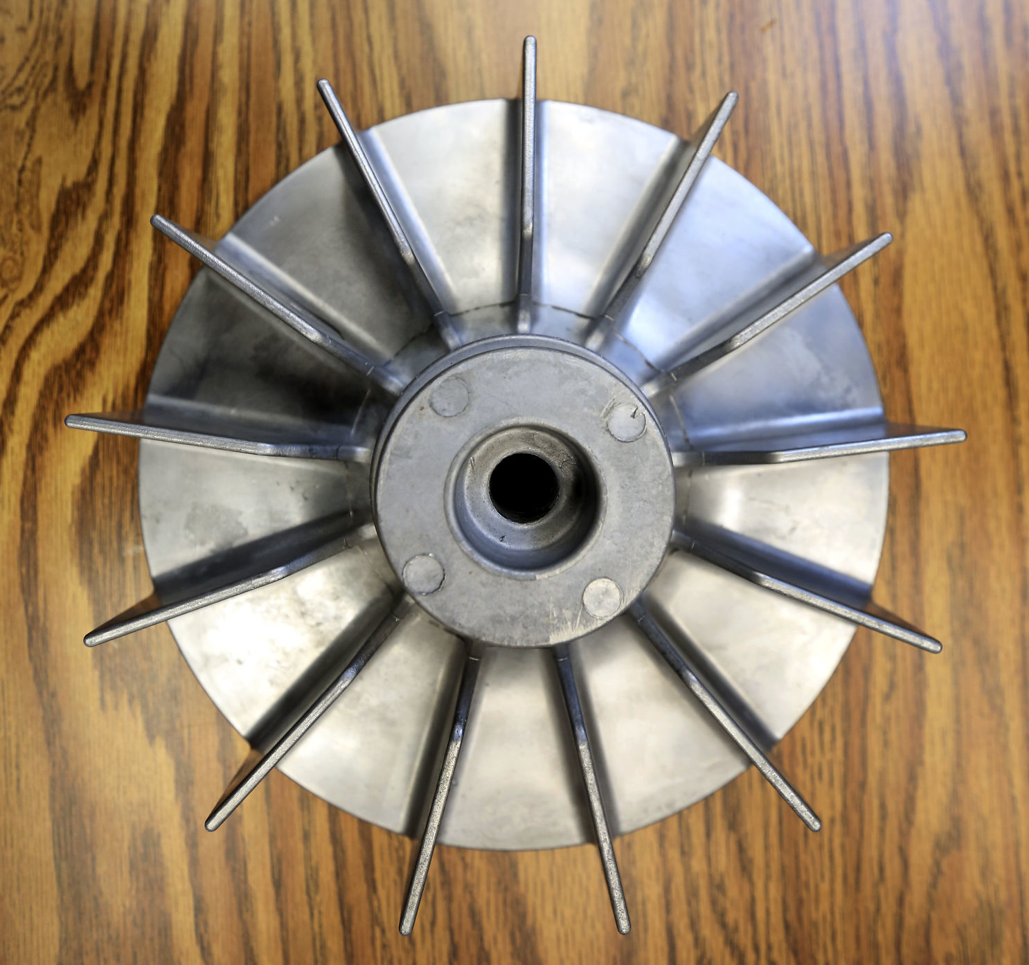 A component of an automotive fan manufactured by Lund Manufacturing in Farley, Iowa. Photo taken on Thursday, Jan. 25, 2018.    PHOTO CREDIT: NICKI KOHL