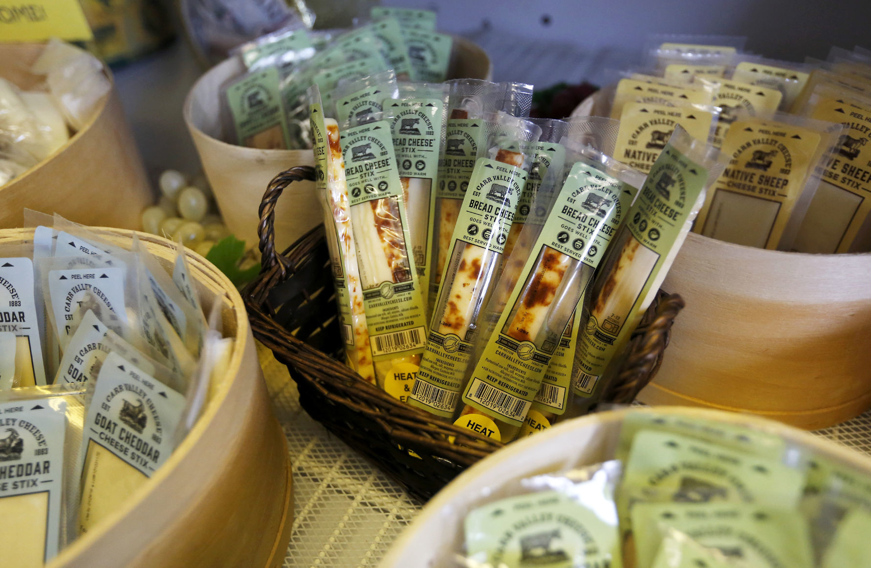 The Carr Valley Cheese Company sells different kinds of cheese products at their location in Fennimore, Wis.    PHOTO CREDIT: EILEEN MESLAR