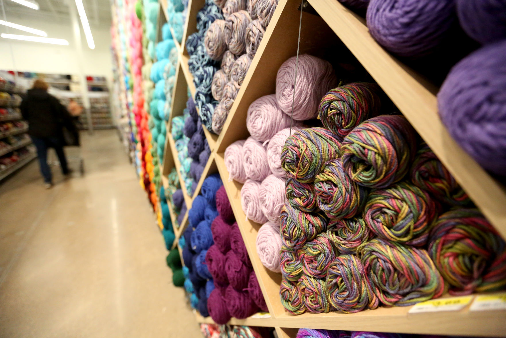 Yarn is displayed at JoAnn in Dubuque on Friday, Oct. 25, 2019. PHOTO CREDIT: JESSICA REILLY