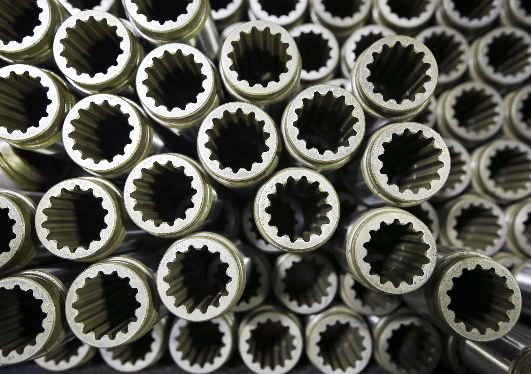 Internal splines manufactured at The Adams Company in Dubuque.    PHOTO CREDIT: Nicki Kohl
Telegraph Herald