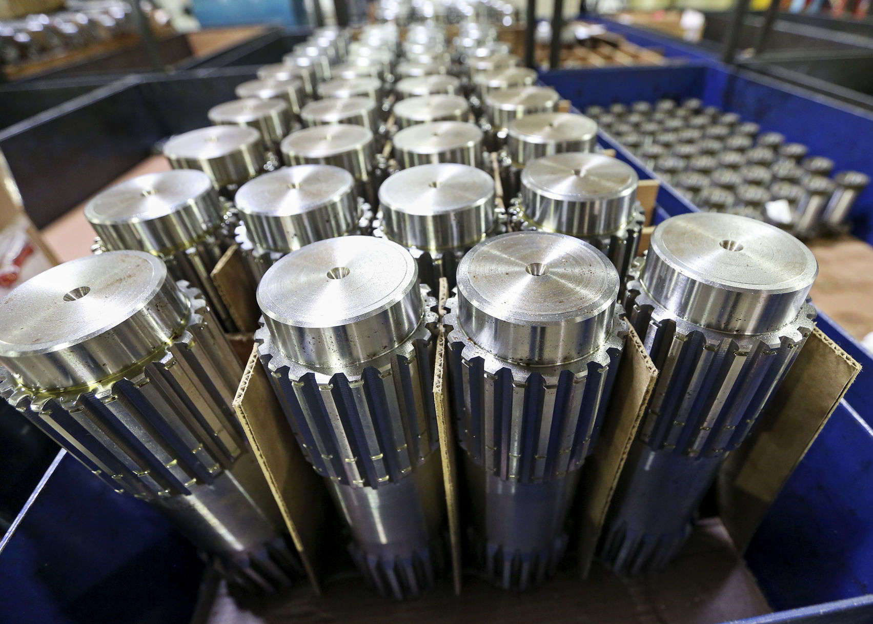 Gears manufactured at The Adams Company in Dubuque.    PHOTO CREDIT: Nicki Kohl
Telegraph Herald