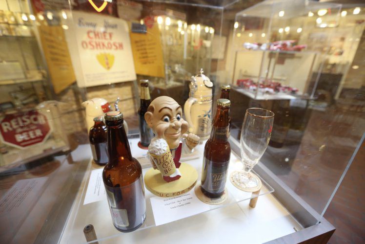 The National Brewery Museum located in Potosi, Wis. showcasing an eclectic collection of beer bottles and cans, glasses, trays, coasters, advertising materials and various other breweriana collectibles. PHOTO CREDIT: Nicki Kohl