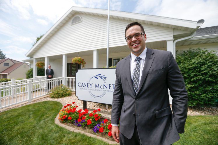Mitchell McNett the new owner of the Casey-McNett Funeral Home located in Cuba City, Wis. PHOTO CREDIT: Dave Kettering