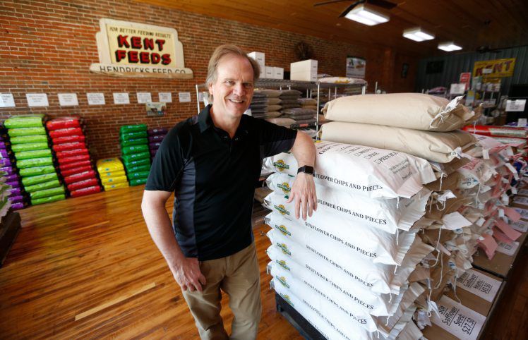 Bill Hendricks, owner of Hendricks Feed & Seed in Dubuque. PHOTO CREDIT: Dave Kettering
