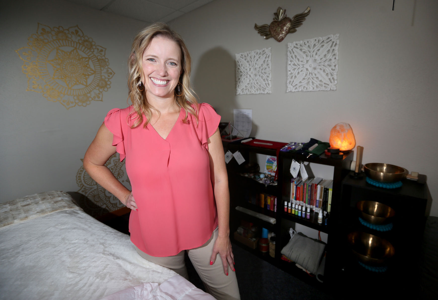 Rachel Harwood is the owner of Perfect Zen in Dubuque. The business offers a variety of healing, meditation and massage therapies. PHOTO CREDIT: JESSICA REILLY