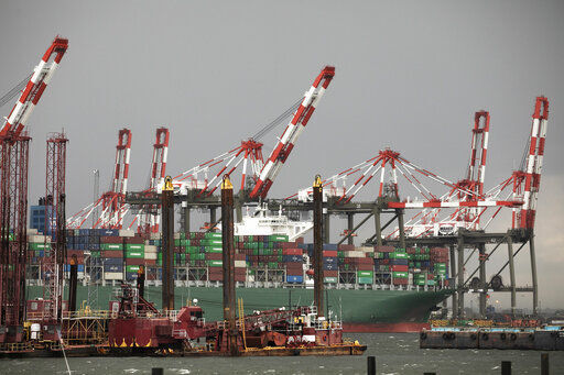 The U.S. trade deficit rose for the third straight month in May. Both exports and imports fell as the coronavirus outbreak continued to take a toll on world commerce. The Commerce Department said Thursday, July 2 that the gap between the United States buys and what it sells abroad rose 9.7% in May to $54.6 billion, highest since December 2018. PHOTO CREDIT: Mark Lennihan
