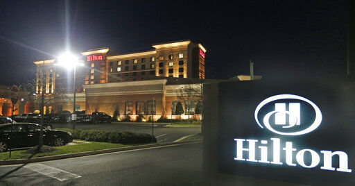 Hilton posted a loss of $432 million in the second quarter as the coronavirus kept travelers at home, but the company said it’s starting to see some improvement in occupancy as restrictions are lifted.  PHOTO CREDIT: Steve Helber