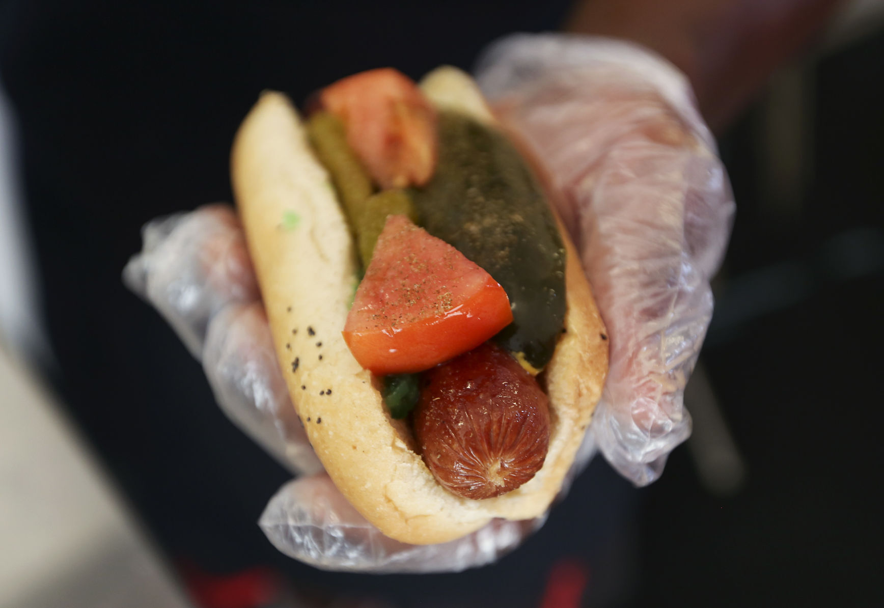 A Polish is prepared at Hot Diggity Dogz in Dubuque on Friday, Aug. 7, 2020 PHOTO CREDIT: NICKI KOHL