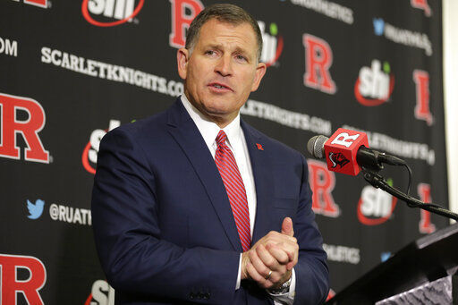 FILE - In this Dec. 4, 2019, file photo, Rutgers NCAA college football head coach Greg Schiano speaks at an introductory news conference in Piscataway, N.J. Big Ten is going to give fall football a shot after all. Less than five weeks after pushing football and other fall sports to spring in the name of player safety during the pandemic, the conference changed course Wednesday, Sept. 16, 2020, and said it plans to begin its season the weekend of Oct. 23-24. (AP Photo/Seth Wenig, File) PHOTO CREDIT: Seth Wenig