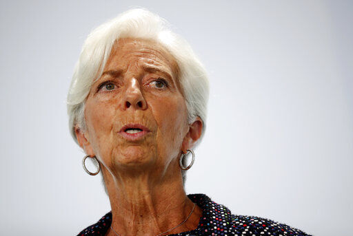 European Central Bank (ECB) President Christine Lagarde. PHOTO CREDIT: The Associated Press