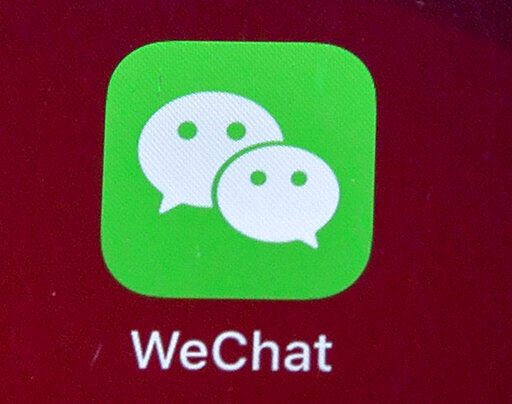 The Justice Department is asking a judge to allow WeChat to be banned from app stores in the U.S., pending an appeal. PHOTO CREDIT: Mark Schiefelbein