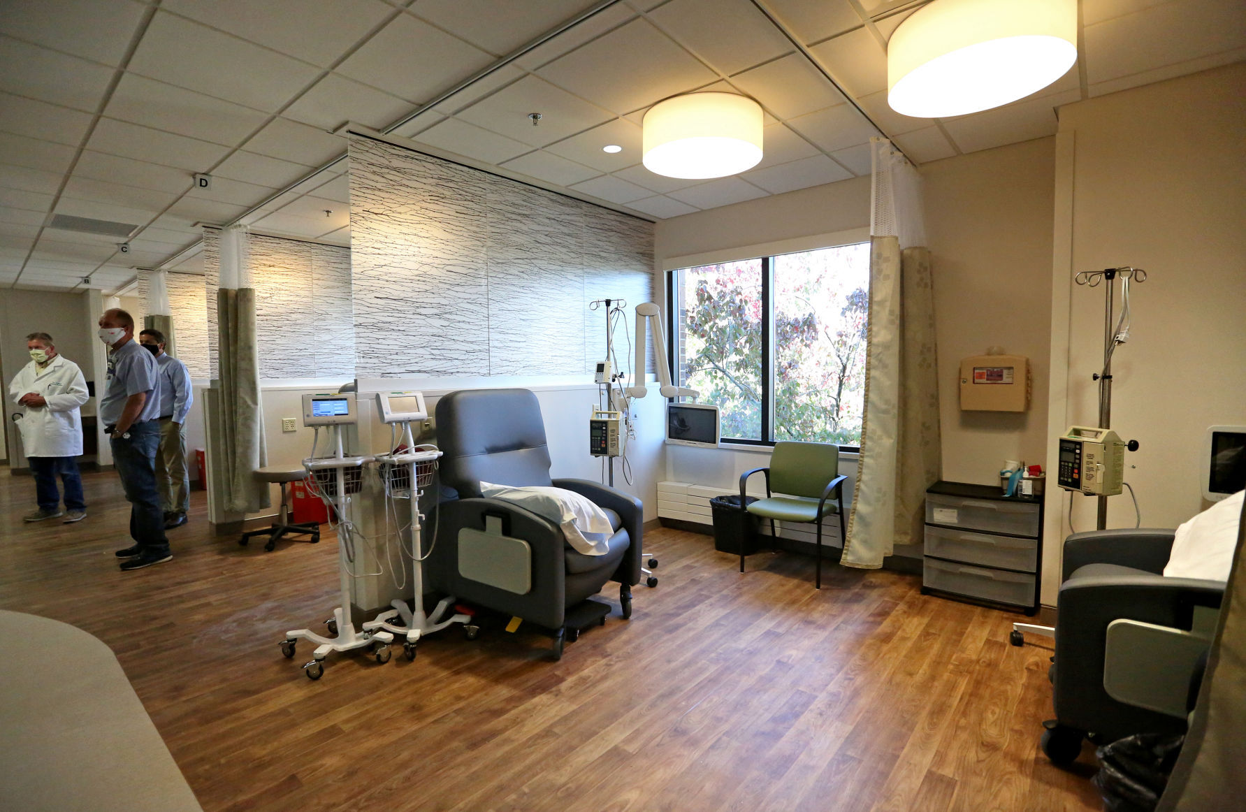 An infusion bay at the new Integrated Cancer Center in Dubuque on Friday, Sept. 25, 2020. The center is a collaboration between UnityPoint Health-Finley Hospital and Grand River Medical Group and will be located on Finley