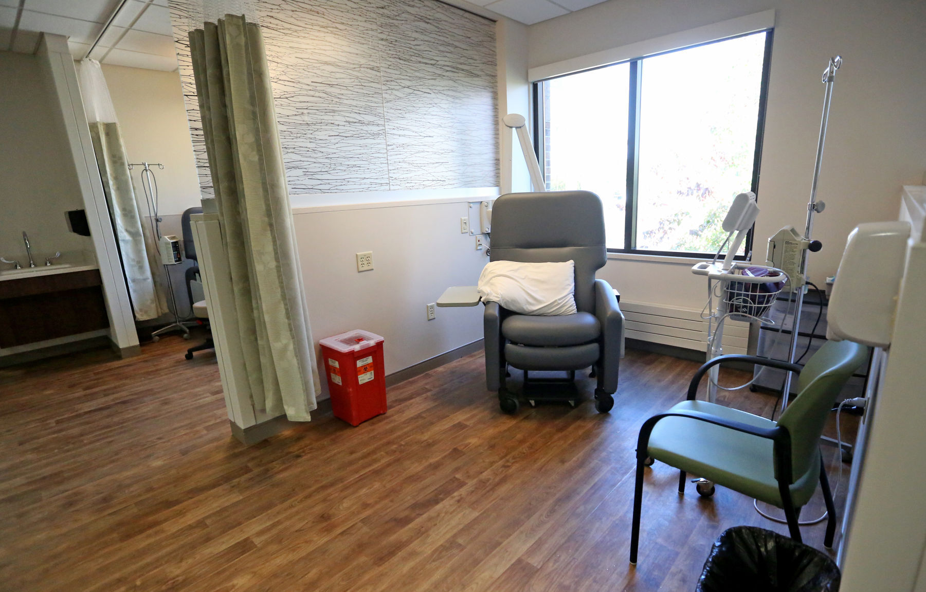 An infusion bay at the new Integrated Cancer Center in Dubuque on Friday, Sept. 25, 2020. The center is a collaboration between UnityPoint Health-Finley Hospital and Grand River Medical Group and will be located on Finley