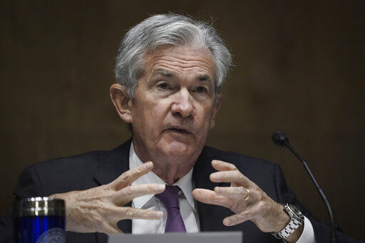 Federal Reserve Board Chairman Jerome Powell said strong financial support from the government and the Federal Reserve have spurred a solid recovery from the pandemic recession, but the rebound may falter without further aid PHOTO CREDIT: Drew Angerer
