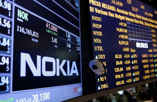 Telecom equipment maker Nokia has reported improved third-quarter earnings largely in line with expectations. But it acknowledges it faced challenges in the race for new generation 5G networks and pledged to invest more. PHOTO CREDIT: Seth Wenig