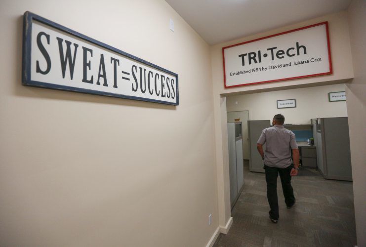 Tri-Tech started with two employees. Today, it has nearly 50. Its clients are local and nationwide. PHOTO CREDIT: Dave Kettering