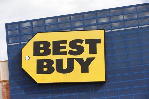 Best Buy Co. reported fiscal third-quarter results that blew through analysts’ expectations as the nation’s largest consumer electronics retailer saw surging demand for items like home theater and appliances that help people learn, cook, work and connect in their homes during the pandemic.  PHOTO CREDIT: Jim Mone