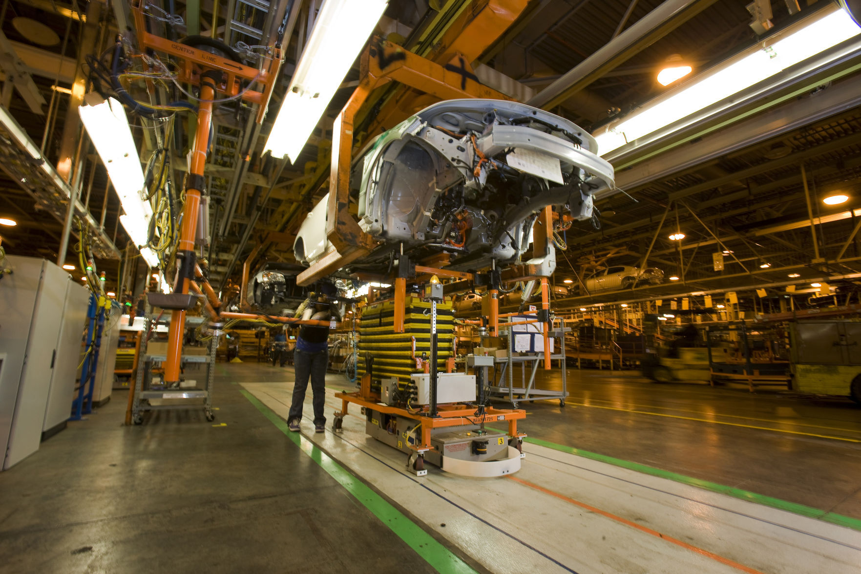 A pre-production Chevrolet Volt at the General Motors Detroit-Hamtramck Assembly Center.  PHOTO CREDIT: Tribune News Service