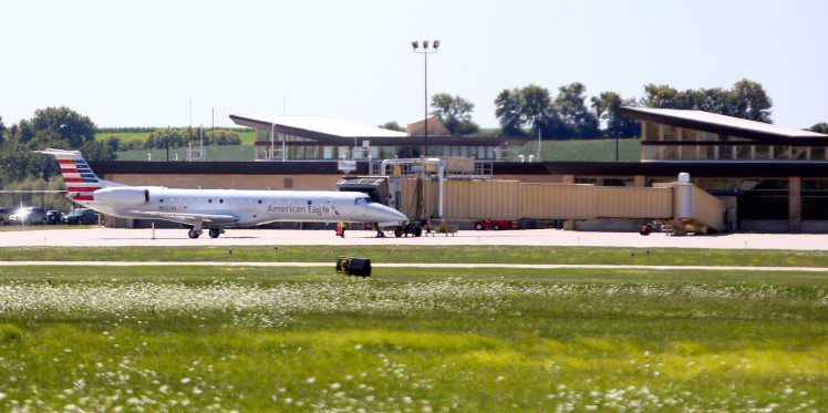 How many jets will be flying in and out of Dubuque Regional Airport in 2021? Flight suspensions plagued the Dubuque-area economy in 2020. PHOTO CREDIT: Dave Kettering, Telegraph Herald file