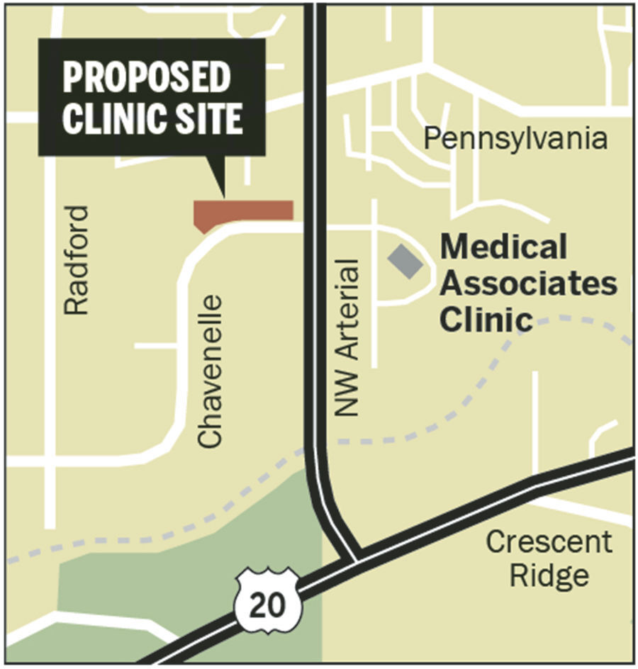 A medical clinic has been proposed at intersection of Chavenelle Road and the Northwest Arterial in Dubuque. PHOTO CREDIT: Telegraph Herald