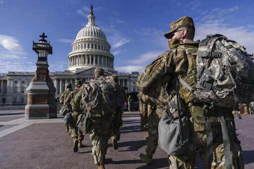 U.S. defense officials say they are worried about an insider attack or other threat from service members involved in securing President-elect Joe Biden’s inauguration, prompting the FBI to vet all of the 25,000 National Guard troops coming into Washington for the event. The massive undertaking reflects the extraordinary security concerns that have gripped Washington following the deadly Jan. 6 insurrection at the U.S. Capitol. PHOTO CREDIT: J. Scott Applewhite