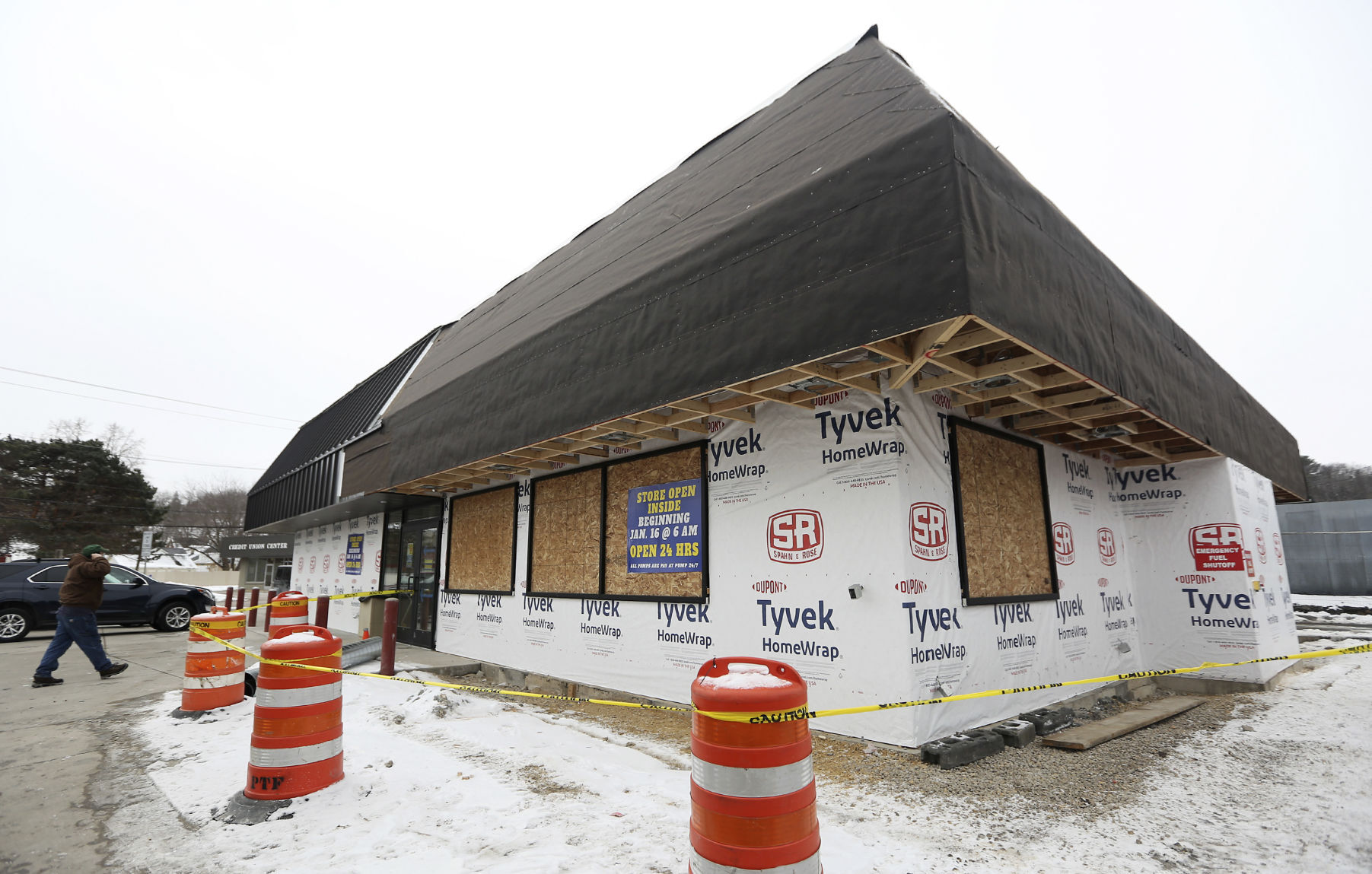 Family Mart in Dubuque on Monday, Jan. 25, 2021. The store is open while undergoing a renovation.  PHOTO CREDIT: NICKI KOHL