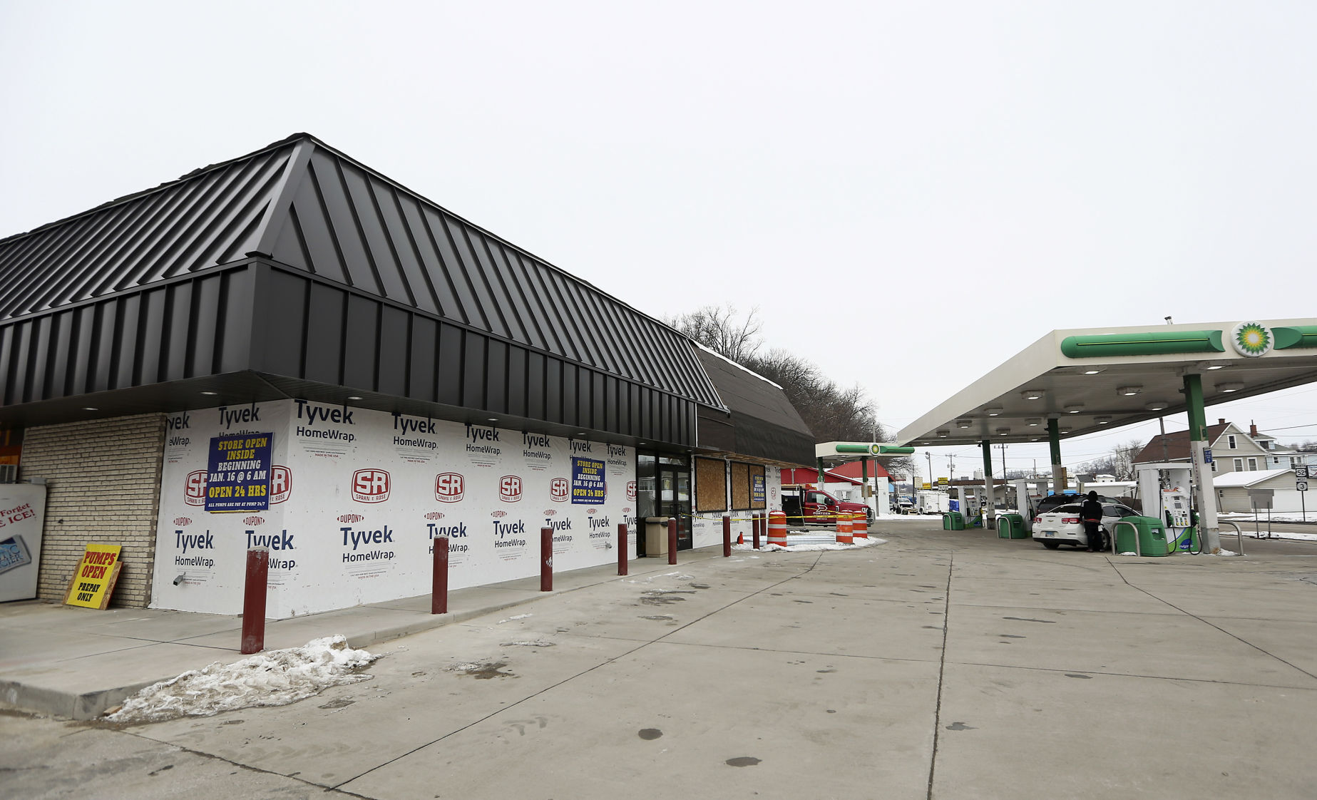 Family Mart, at 32nd Street and Central Avenue in Dubuque, is open while undergoing a renovation. PHOTO CREDIT: NICKI KOHL