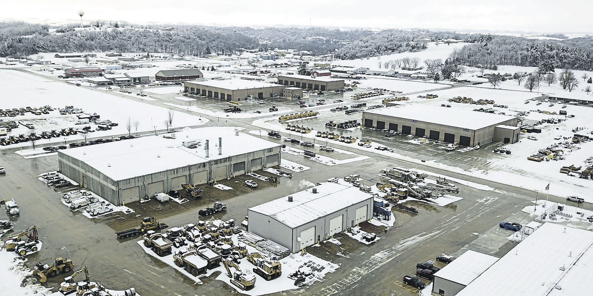 The Elkader, Iowa, industrial park is located on a flat parcel of land among the hills in Clayton County. It began in 1990 to help the town’s economic development. PHOTO CREDIT: Dave Kettering