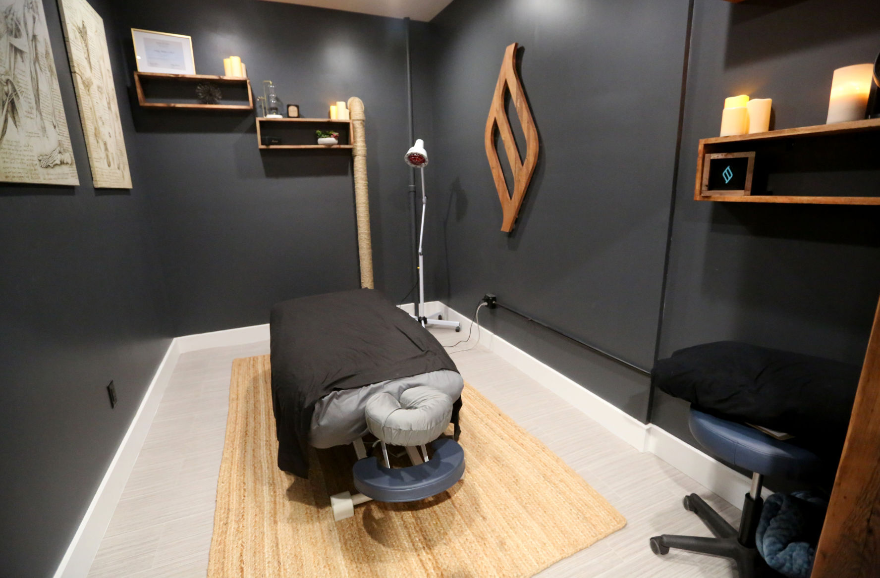 A therapy room at Be One Wellness in Dubuque. PHOTO CREDIT: JESSICA REILLY