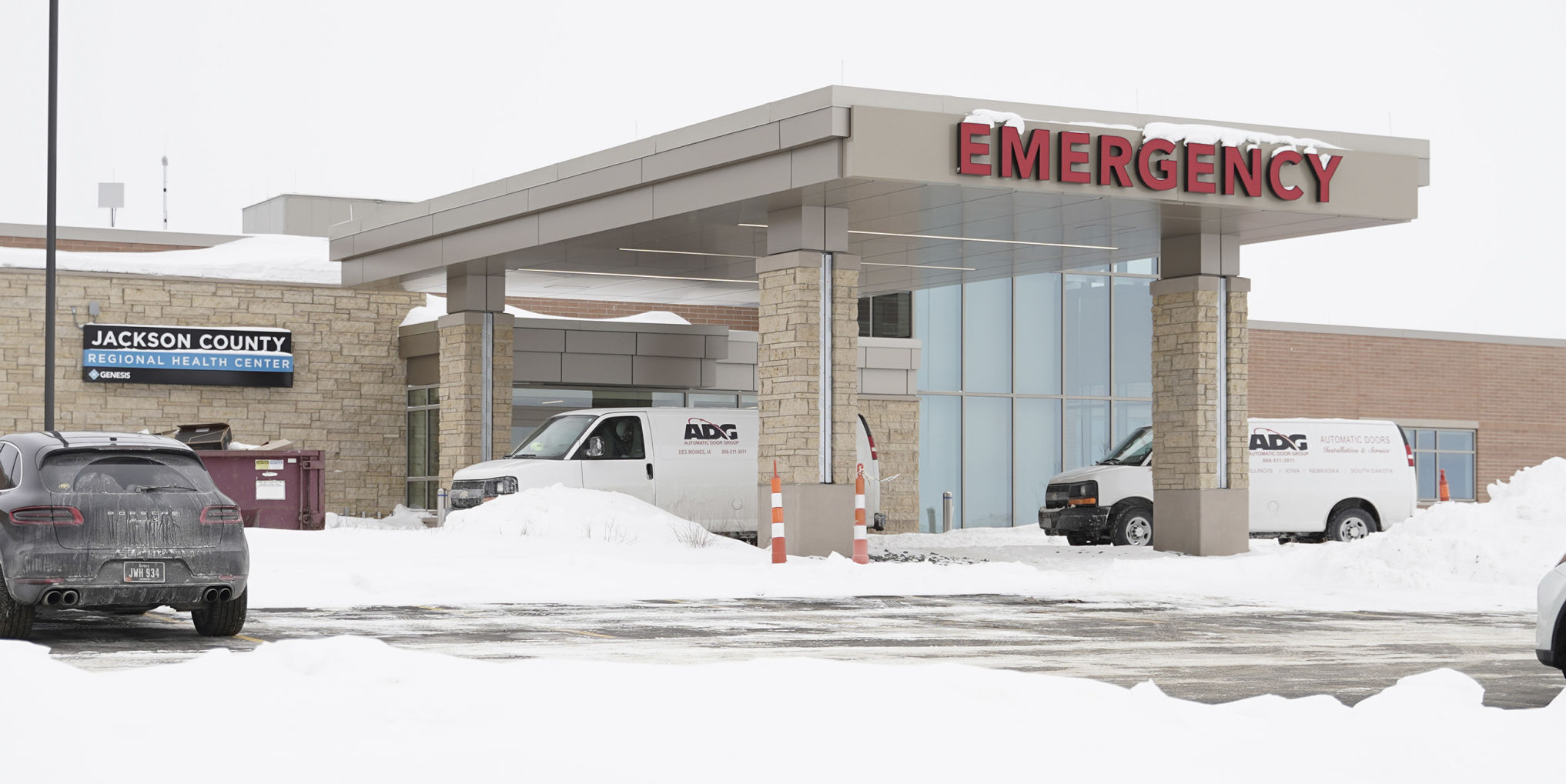 The new Jackson County Regional Health Center in Maquoketa, Iowa, is expected to open early next month. Photo taken on Friday, Feb. 12, 2021. PHOTO CREDIT: Paul Kurutsides