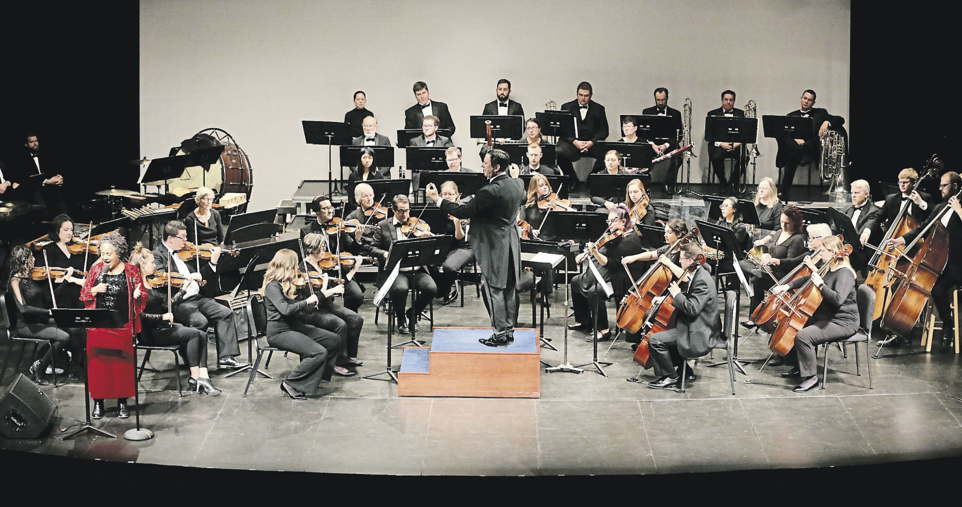 The Dubuque Symphony Orchestra performs during the Fifth Grade Arts Trek program at the Five Flags Theater in 2019. The pandemic prevented performances in 2020. PHOTO CREDIT: Jessica Reilly
