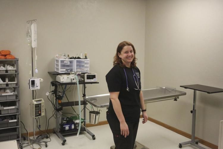 Dr. Robin Mundt stands in her new facility in Peosta, Iowa. PHOTO CREDIT: Telegraph Herald