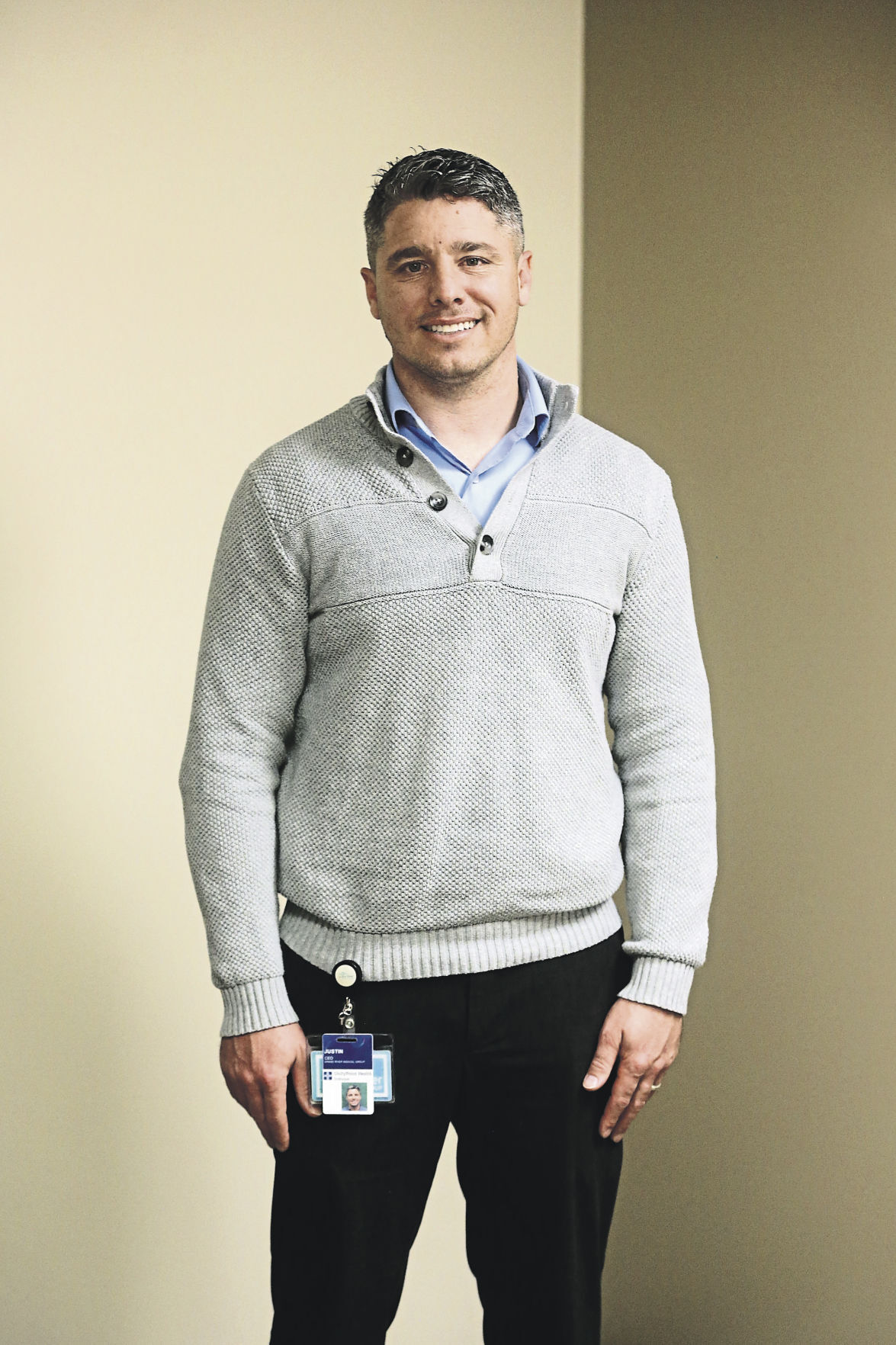 Justin Hafner is CEO of Grand River Medical Group in Dubuque. PHOTO CREDIT: Jessica Reilly