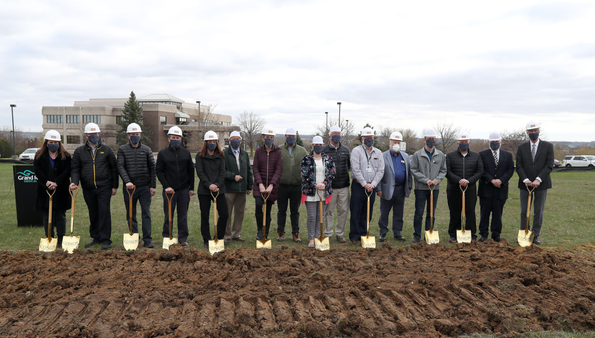 Groundbreaking for the new Grand River Medical building on Westmark Drive in Dubuque on Thursday, April 15, 2021. PHOTO CREDIT: Stephen Gassman