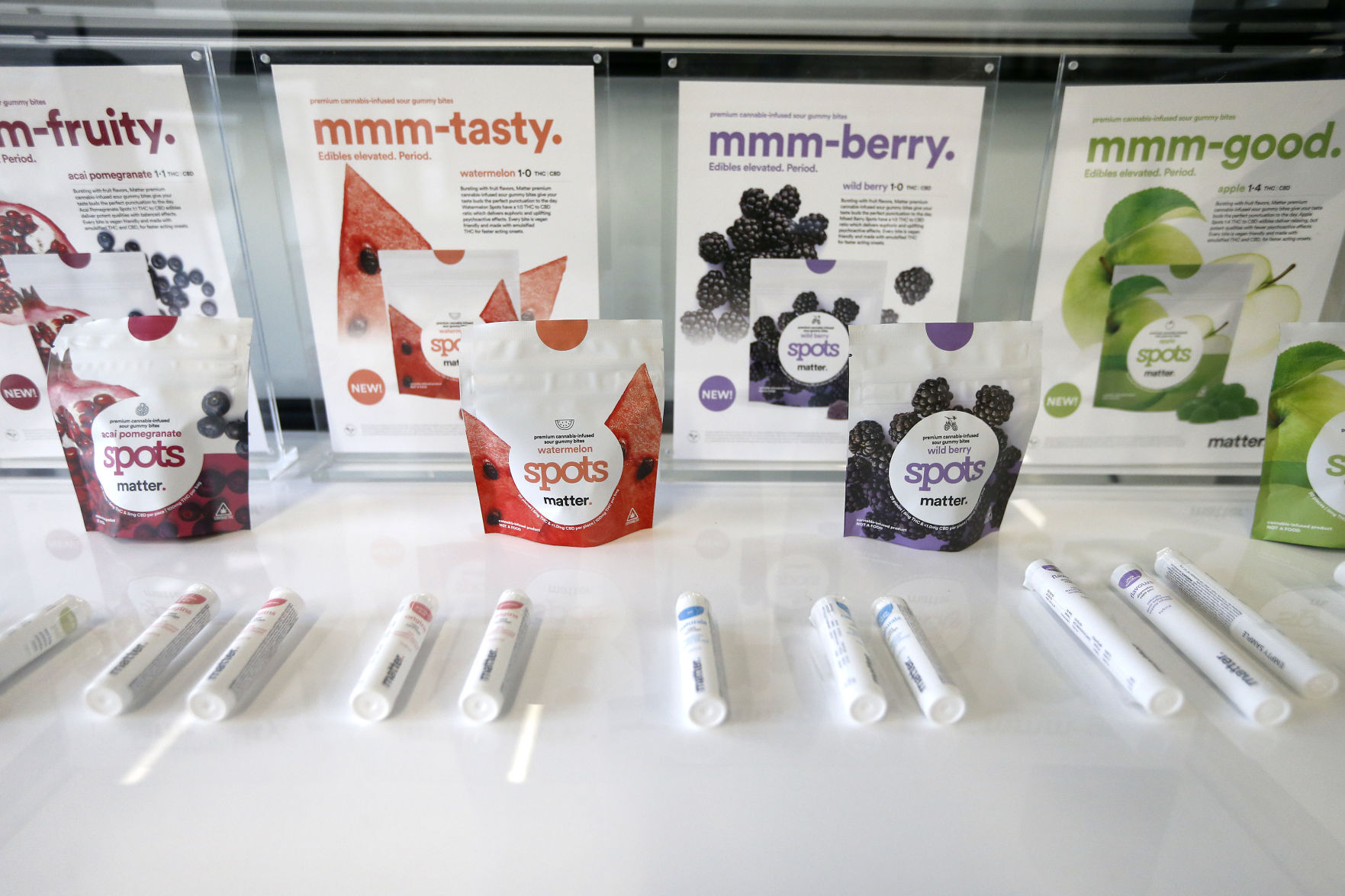 Some of the products are on display at the Verilife dispensary in Galena, Ill., on Wednesday. PHOTO CREDIT: Dave Kettering
