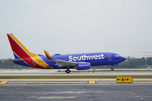 Southwest Airlines Co. reported first-quarter net income of $116 million, after reporting a loss in the same period a year earlier. PHOTO CREDIT: Wilfredo Lee