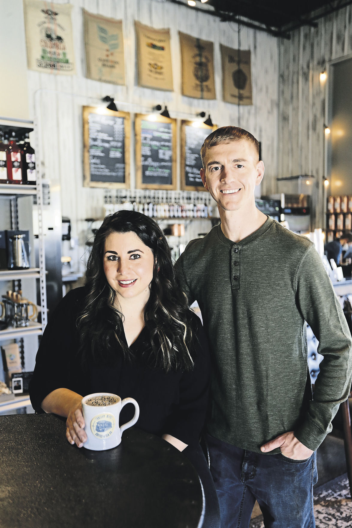 Joy Heller and her husband Corey own Trolley Depot Coffee & Tea Co. in Galena, Ill. PHOTO CREDIT: Dave Kettering
