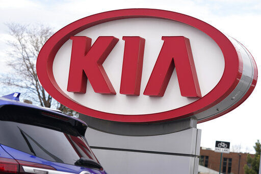 Kia is recalling more than 440,000 vehicles in the U.S. for a second time to fix a problem that can cause engine fires. The automaker, Tuesday, May, 18, 2021, also is telling owners to park them outdoors and away from structures because fires could happen when the engines aren’t running. The recall covers certain Optima sedans from 2013 through 2015 and Sorento SUVs from 2014 and 2015. PHOTO CREDIT: David Zalubowski