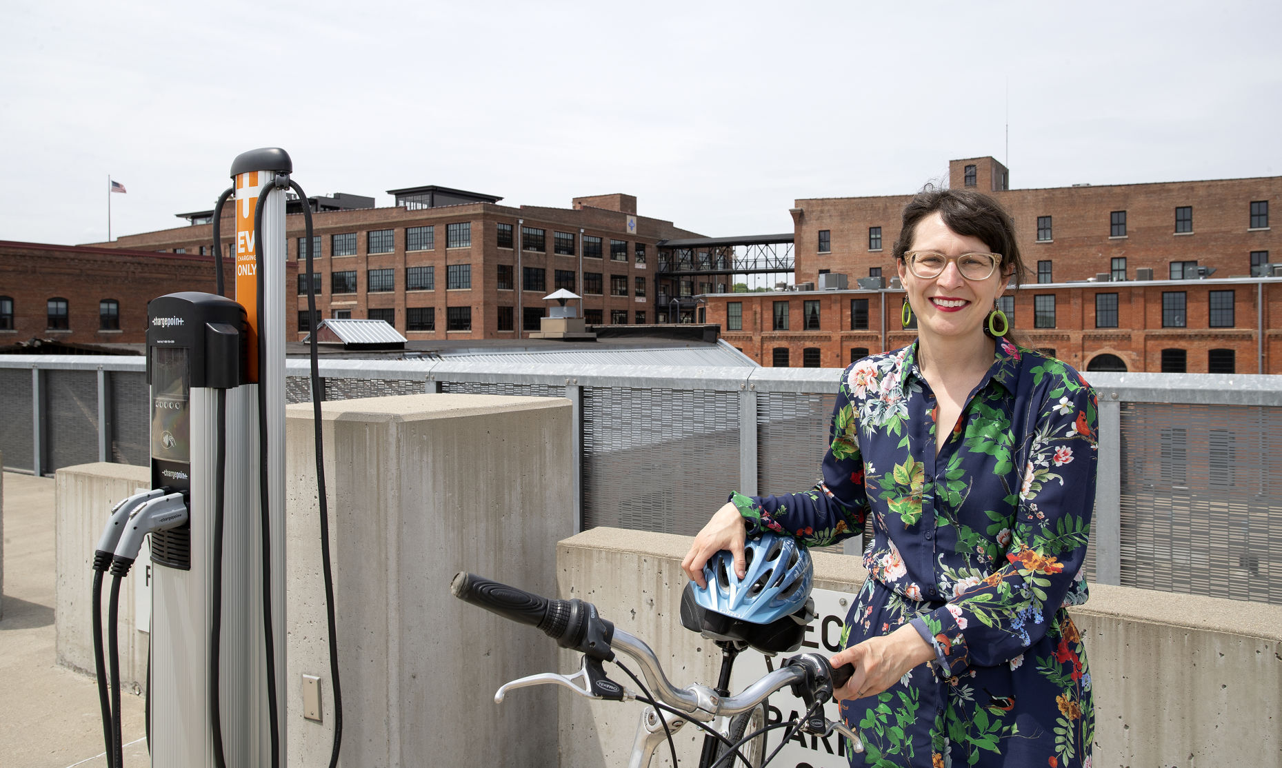 Candace Eudaley-Loebach, of Dubuque, launched Lovely City Consulting to help local businesses and nonprofits see the benefits of sustainable transportation.    PHOTO CREDIT: Stephen Gassman