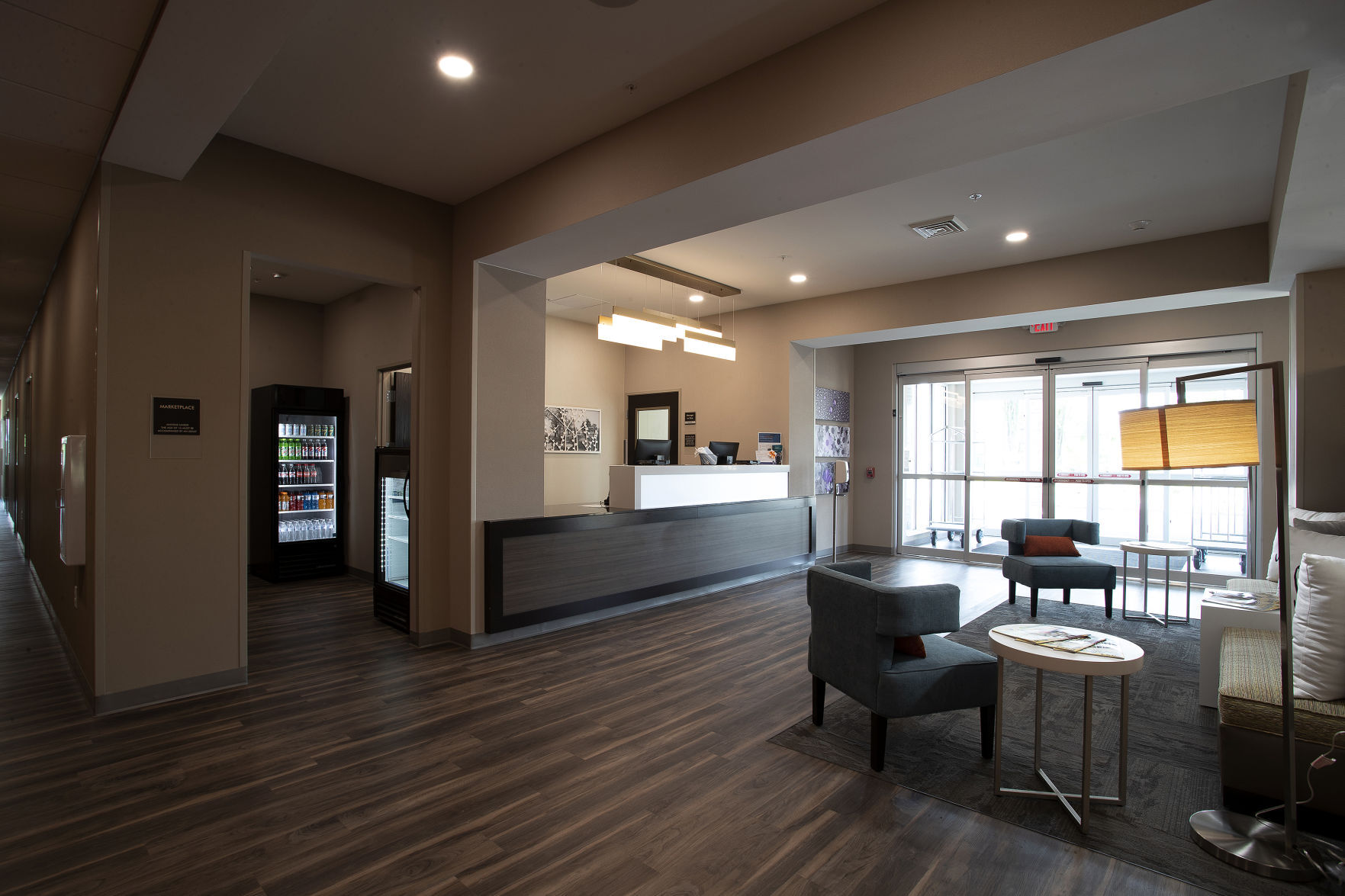 The entry and front desk of the new Sleep Inn in Lancaster, WI., on Tuesday, June 8, 2021. PHOTO CREDIT: Stephen Gassman