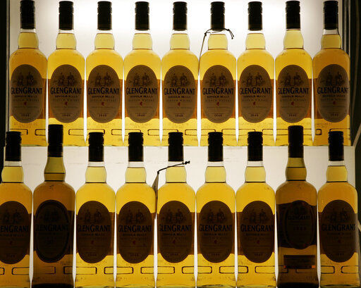 Scotch whisky makers are breathing a sigh of relief after the United States agreed to suspend tariffs on one of Scotland’s main exports. U.S. President Donald Trump imposed a 25% tariff on single malt Scotch whisky in 2019 as part of a trade dispute between the U.S. and EU countries over aerospace subsidies. PHOTO CREDIT: Hermann J. Knippertz