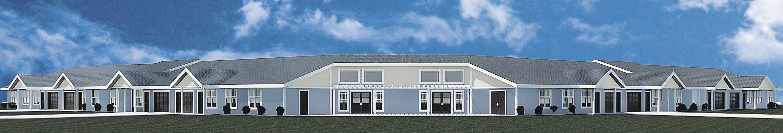 A rendering of the proposed 16-unit senior living development in Dickeyville, known as Loras Estates 
