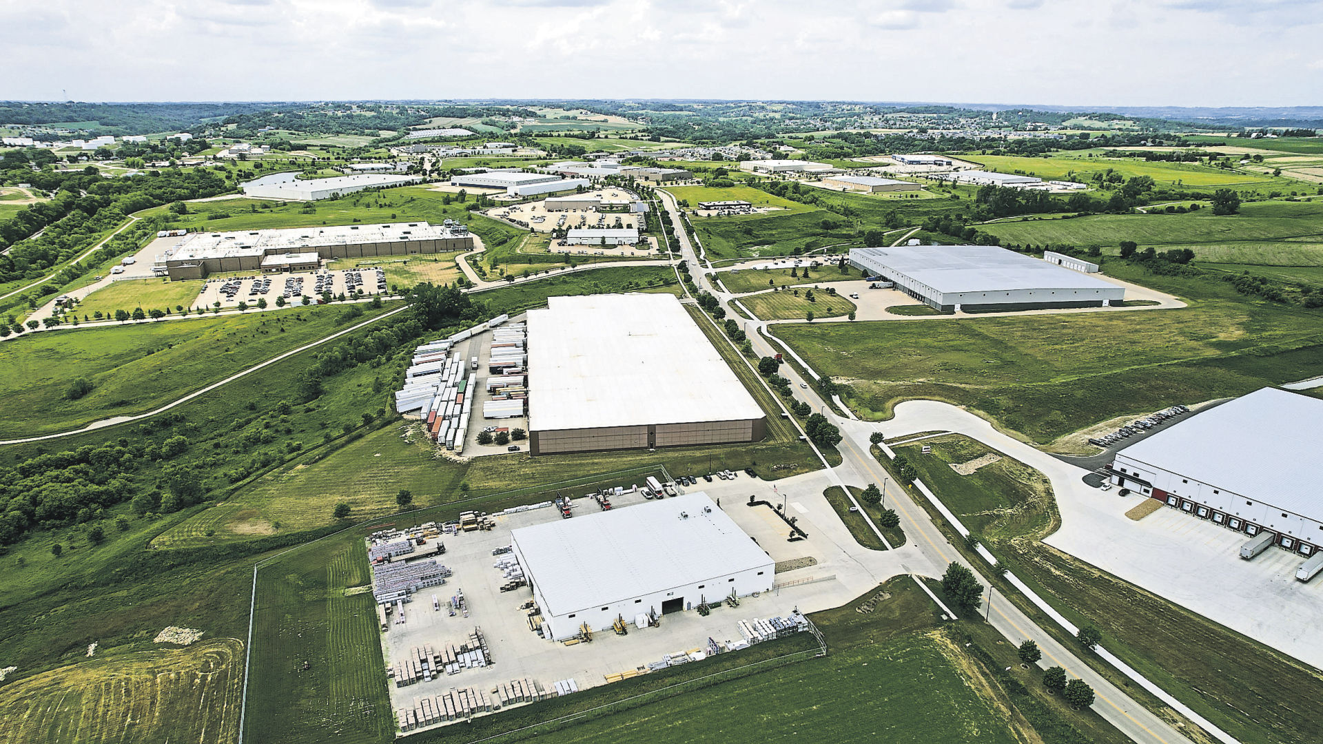 Businesses fill Dubuque’s Industrial Park along Chavenelle Road.    PHOTO CREDIT: Dave Kettering