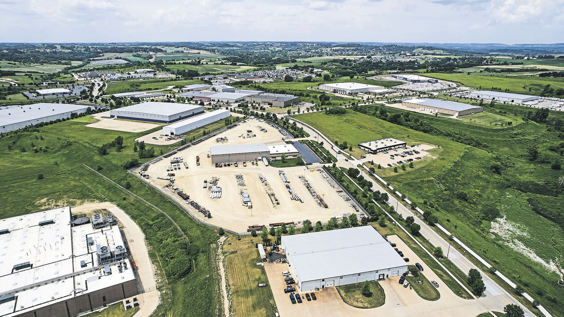 Businesses fill Dubuque’s Industrial Park along Chavenelle Road on Friday, June 11, 2021.    PHOTO CREDIT: Dave Kettering