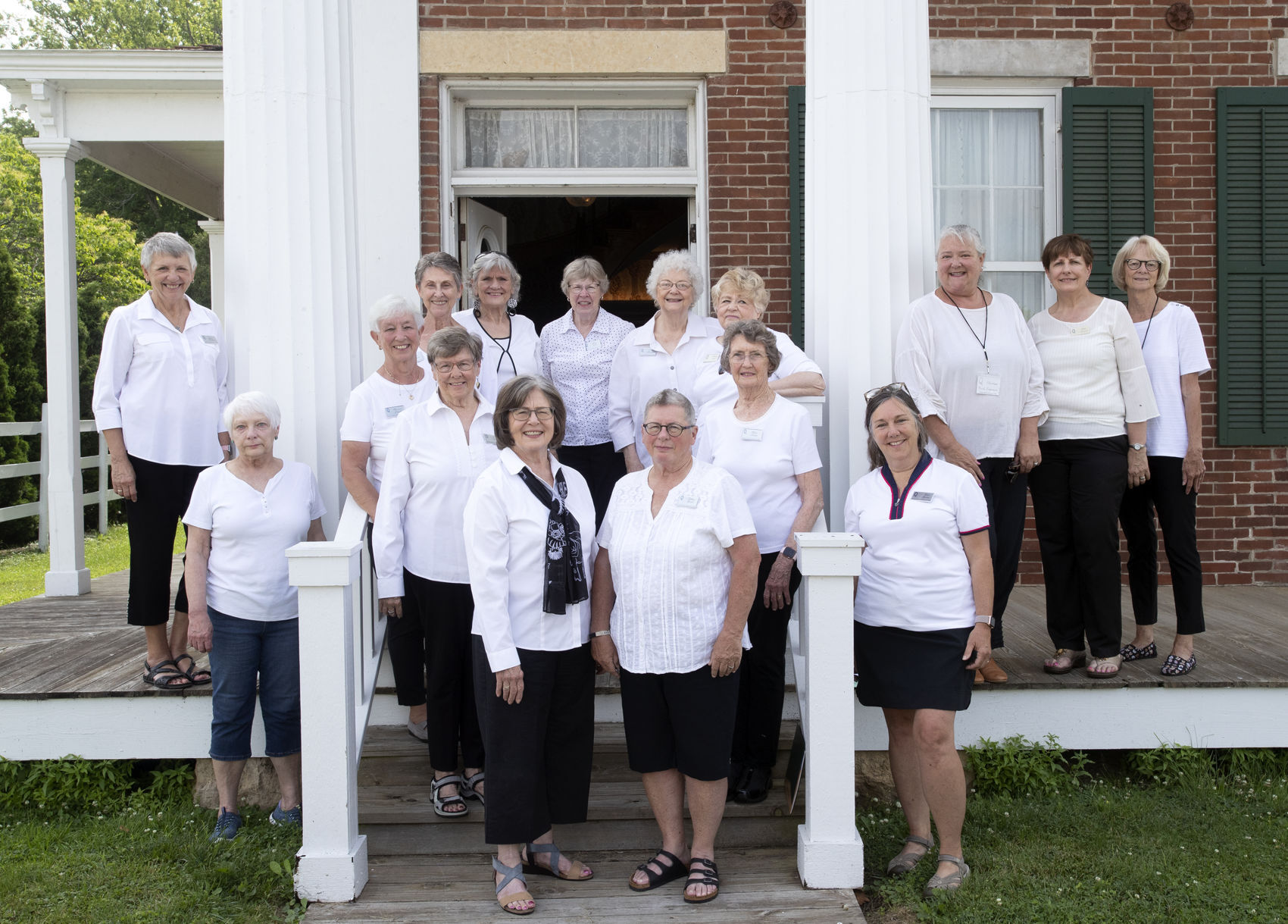 The docents in front of the Washburne House in Galena, Ill., on Wedneday, June 30, 2021.    PHOTO CREDIT: Stephen Gassman