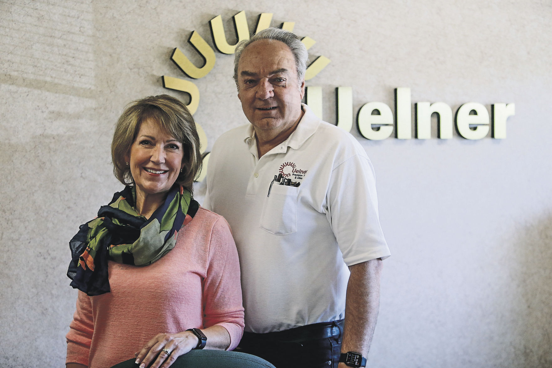 Jayne Uelner and her husband, Thomas, have prominent roles in Uelner Precision Tools & Dies.    PHOTO CREDIT: Dave Kettering