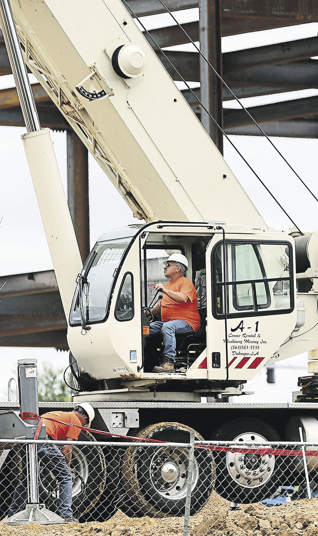 Maneuvering a crane is challenging and requires a certification.    PHOTO CREDIT: JESSICA REILLY